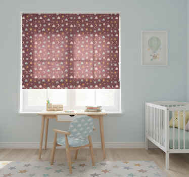 Store enrouleur pour chambre enfant couronnes et arc-en-ciel - TenStickers