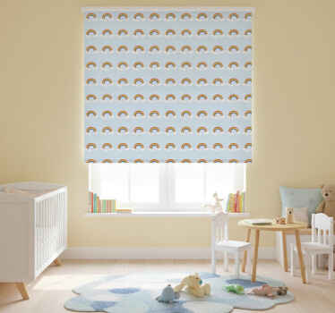 Rollo fenster kinderzimmer bunte regenbogen und wolken - TenStickers