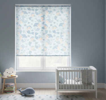 Rollo fenster kinderzimmer meerjungfrau blau lächelnd - TenStickers