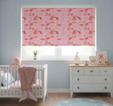 Zavjese za dječju sobu sirena u ružičastoj boji - TenStickers