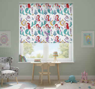 Estore de rolo infantil ariel sereia sorridente - TenStickers