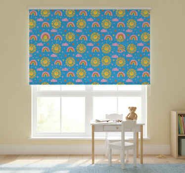 Roleta dla dzieci niebieskie tęcze - TenStickers