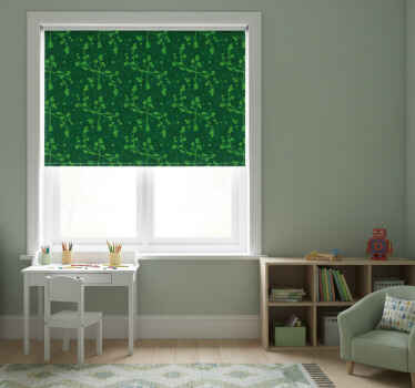 Rolgordijn kinderkamer groene koreaanse bomen en takken - TenStickers