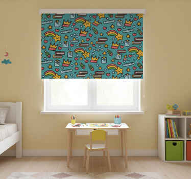 Zavjese za dječju sobu s kawaii uzorkom - TenStickers