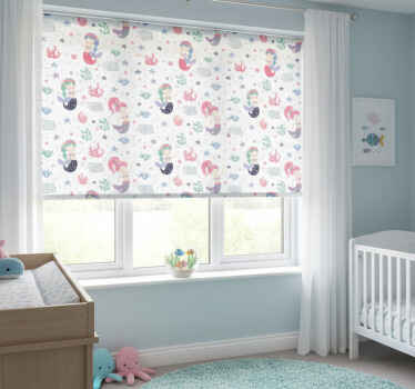 Zavjese za dječju sobu podvodna avantura sirena - TenStickers