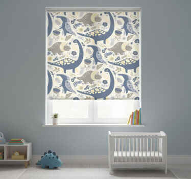 Zavjese za dječju sobu plavi dinosauri nordijskog stila - TenStickers