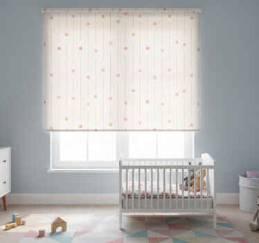 Rollo fenster kinderzimmer bunte punkte mit linien - TenStickers