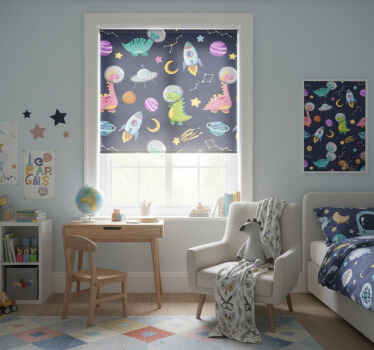 Zavjese za dječju sobu s slatkim dizajnom dinosaura - TenStickers