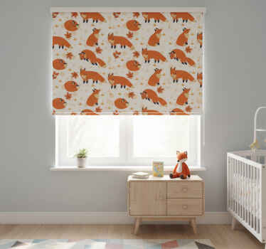 Rollo fenster kinderzimmer mit schönen füchsen - TenStickers