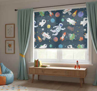 Rollo fenster kinderzimmer raumschiffe - TenStickers