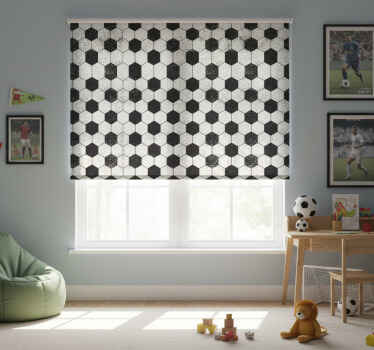 Rollo fenster kinderzimmer mit grunge fußballmuster - TenStickers
