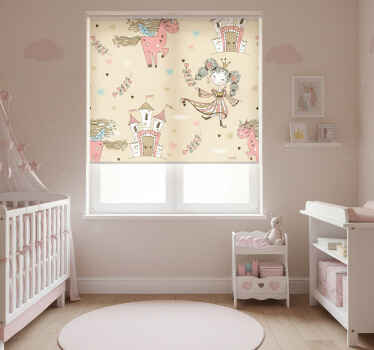 Rollo fenster kinderzimmer einhorn schloss und prinzessin - TenStickers