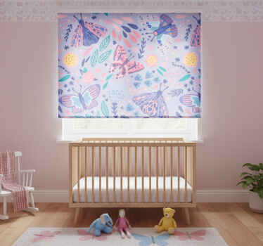 Ρολό για παιδιά Πεταλούδες σε μωβ αποχρώσεις - TenStickers