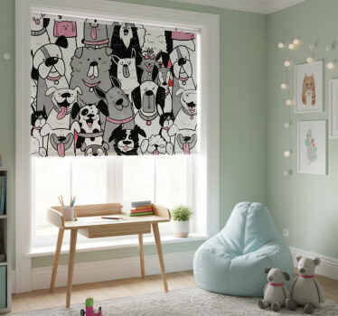 Estore de rolo infantil cão com contornos - TenStickers