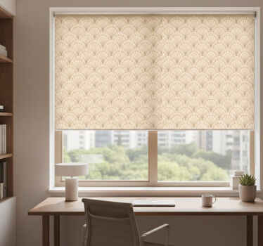 사무실 블라인드 우아한 팬 모티프 - TenStickers