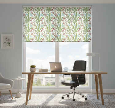 사무실 블라인드 할머니 스타일 꽃무늬 - TenStickers