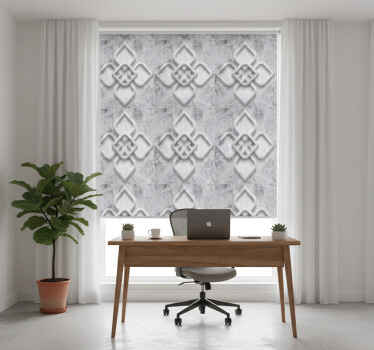 사무실 블라인드 회색 3d 기하학적 돌 요소 - TenStickers