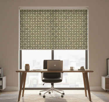 Cortina roller oficina patrones dorados lujosos - TenVinilo