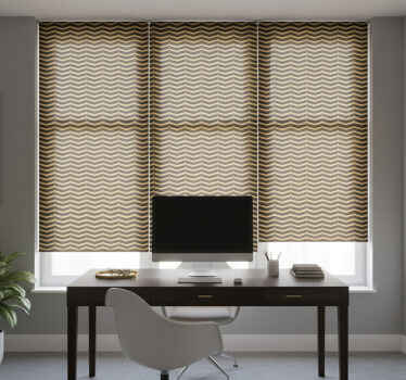 Cortina roller oficina líneas doradas mármol - TenVinilo