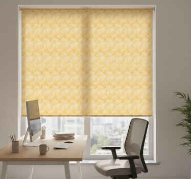 Cortina roller oficina ilusión de olas en oro - TenVinilo