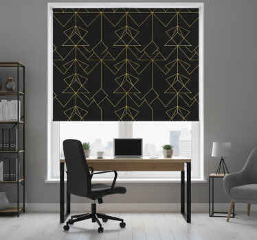 Ρολό για γραφεία με κομψές μαύρες και χρυσές γραμμές - TenStickers