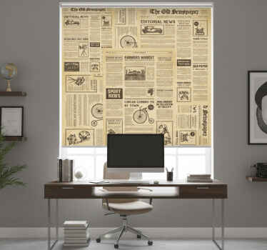 사무실 블라인드 빈티지 미국 신문 디자인 - TenStickers