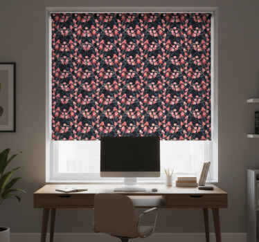 사무실 블라인드 가지에 핀 꽃잎이 흐드러진 분홍색 - TenStickers