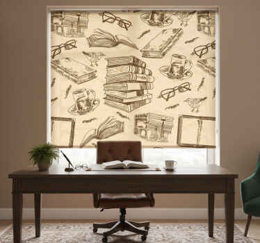 사무실 블라인드 구식 도서관 스타일 - TenStickers