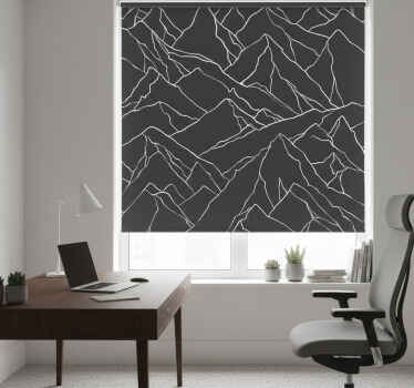 사무실 블라인드 산의 윤곽 - TenStickers