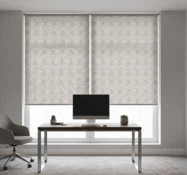 사무실 블라인드 회색 수제 짚 효과 - TenStickers