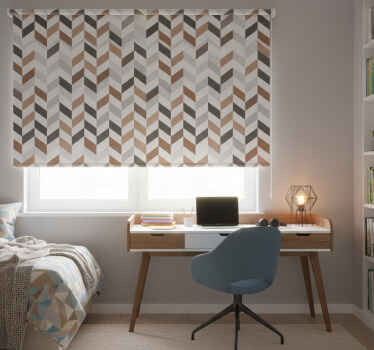 Cortina roller juvenil motivo chevron abstracto - TenVinilo