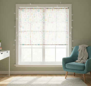 Rollo fenster jugendzimmer mit schlüsselmotiv - TenStickers