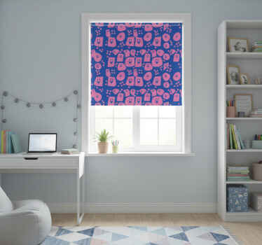 Rollo fenster jugendzimmer mit geometrischen smileys - TenStickers