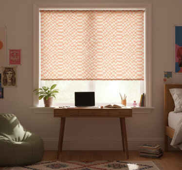 Rollo fenster jugendzimmer mit coolem karomuster - TenStickers