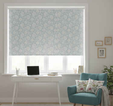 Cortina roller juvenil estampado floral vintage - TenVinilo