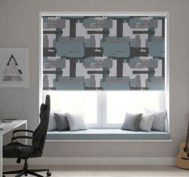 Cortina roller juvenil bloques pintados en colores claros - TenVinilo