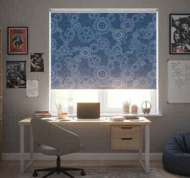 Cortina roller juvenil patrón de cadenas mecánicas 3d - TenVinilo