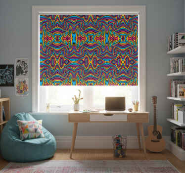 Cortina roller juvenil colores vivos y líneas divertidas - TenVinilo