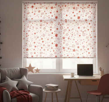 Cortina roller juvenil estrella roja acuarela - TenVinilo