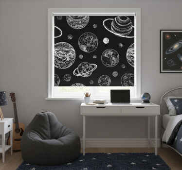 Rollo fenster jugendzimmer schwarz und weiß raum - TenStickers
