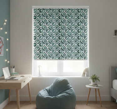 Teenage bedroom roller blind vintage tile design - TenStickers