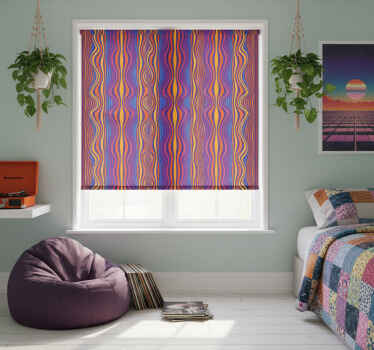 Rollo fenster jugendzimmer psychedelische linien - TenStickers