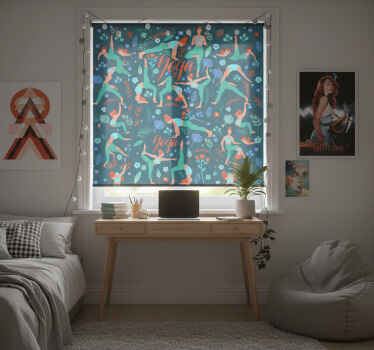 Rollo fenster jugendzimmer für yoga praktizierende frau - TenStickers