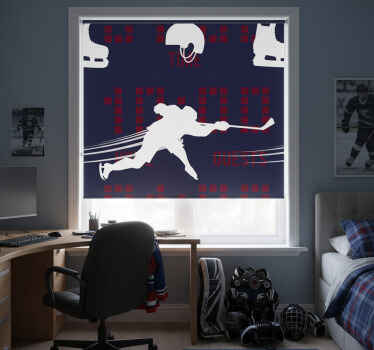 Rollo fenster jugendzimmer eishockey spieler - TenStickers