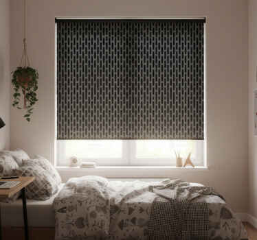 Rollo fenster jugendzimmer mit schwarzem metallgitter - TenStickers