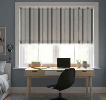 Rollo fenster jugendzimmer grau gestreiftes tapete - TenStickers