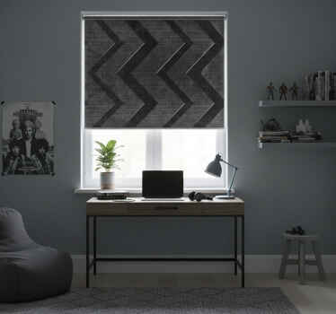 Rollo fenster jugendzimmer mit schwarzen stahlstreifen - TenStickers