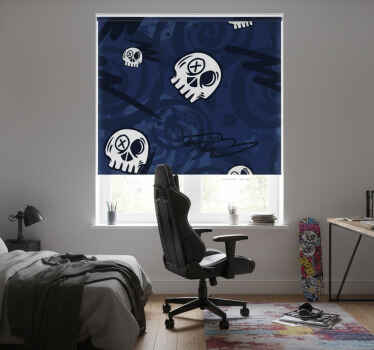 Rollo fenster jugendzimmer graffiti schädel - TenStickers