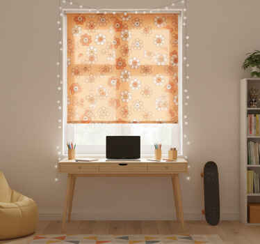 Rollo fenster jugendzimmer mit orangefarbenen smiley-mustern - TenStickers