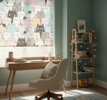 Rollo fenster jugendzimmer katzenmotiv - TenStickers